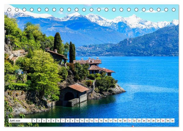 Produktbild: Bezaubernder Comer See (Tischkalender 2026 DIN A5 quer), CALVENDO Monatskalender