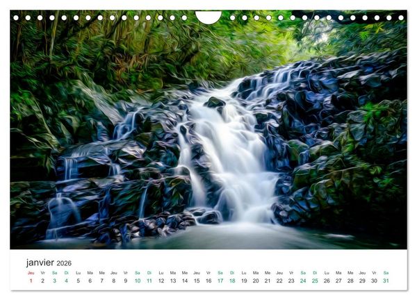Produktbild: &Icirc;le Maurice entre photographie et peinture (Calendrier mural 2026 DIN A4 vertical), CALVENDO calendrier mensuel