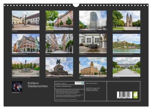 Produktbild: Koblenz Stadtansichten (Wandkalender 2026 DIN A3 quer), CALVENDO Monatskalender