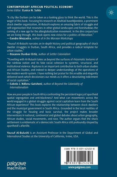 Produktbild: Ruptures in the Afterlife of the Apartheid City