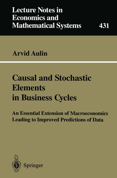 Produktbild: Causal and Stochastic Elements in Business Cycles