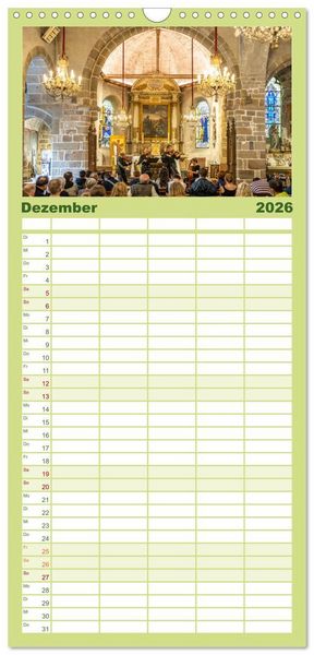 Produktbild: Familienplaner 2026 - Welterbe Mont-Saint-Michel mit 5 Spalten (Wandkalender, 21 x 45 cm) CALVENDO