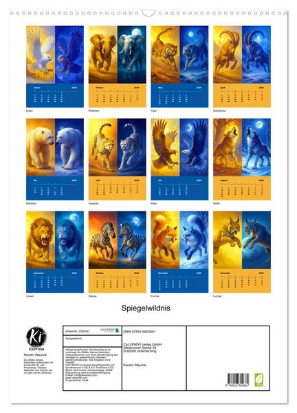 Produktbild: Spiegelwildnis (Wandkalender 2026 DIN A2 hoch), CALVENDO Monatskalender