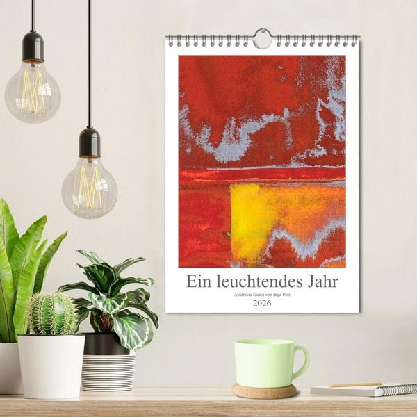 Produktbild: Ein leuchtendes Jahr: Abstrakte Kunst von Inga Pint (Wandkalender 2026 DIN A4 hoch), CALVENDO Monatskalender