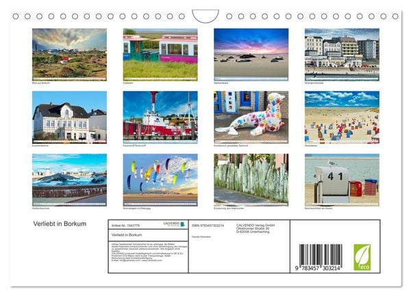 Produktbild: Verliebt in Borkum (Wandkalender 2026 DIN A4 quer), CALVENDO Monatskalender