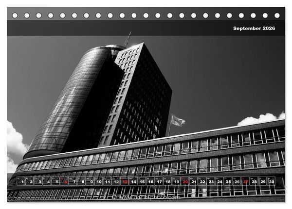 Produktbild: Architektur: Geometrie des Lichts (Tischkalender 2026 DIN A5 quer), CALVENDO Monatskalender