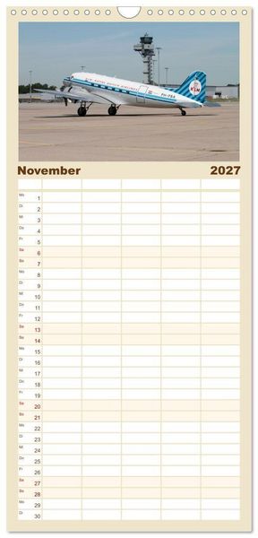 Produktbild: Familienplaner 2027 - Klassiker der L&uuml;fte mit 5 Spalten (Wandkalender, 21 x 45 cm) CALVENDO