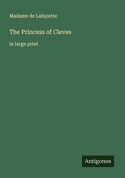 Produktbild: The Princess of Cleves