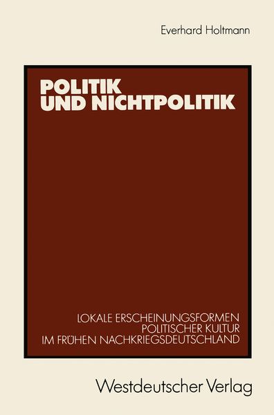 Produktbild: Politik und Nichtpolitik