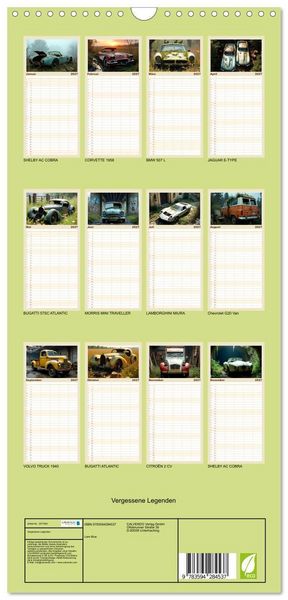 Produktbild: Familienplaner 2027 - Vergessene Legenden mit 5 Spalten (Wandkalender, 21 x 45 cm) CALVENDO