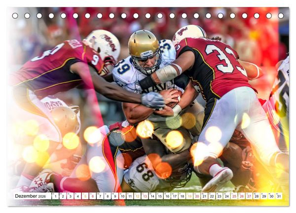 Produktbild: American Football - Power (Tischkalender 2026 DIN A5 quer), CALVENDO Monatskalender