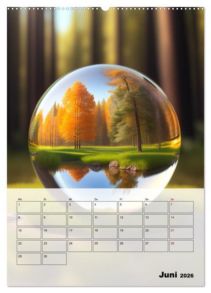 Produktbild: Gespiegelte Landschaft (hochwertiger Premium Wandkalender 2026 DIN A2 hoch), Kunstdruck in Hochglanz