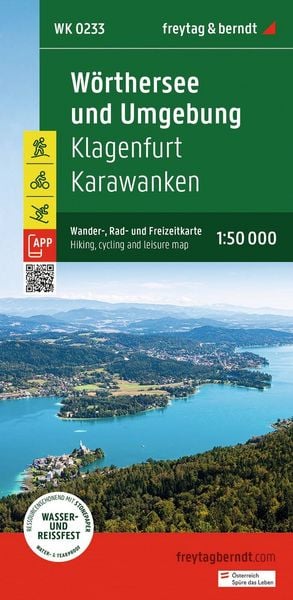 Produktbild: Freytag & berndt Wanderkarte WK 0233 W&ouml;rthersee und Umgebung, Klagenfurt - Karawanken 1:50.000