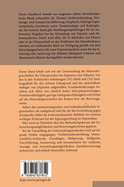 Produktbild: Handbuch zur Erkundung des Untergrundes von Deponien und Altlasten