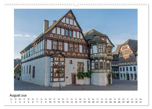 Produktbild: Faszination Fachwerk - an Weser und Ilme (hochwertiger Premium Wandkalender 2026 DIN A2 quer), Kunstdruck in Hochglanz