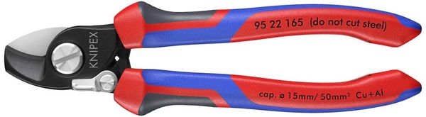 Produktbild: Knipex 95 22 165 Kabelschere Geeignet f&uuml;r (Abisoliertechnik) Alu- und Kupferkabel, ein- und mehrdr&auml;htig 15 mm 50 mm&sup2; 0