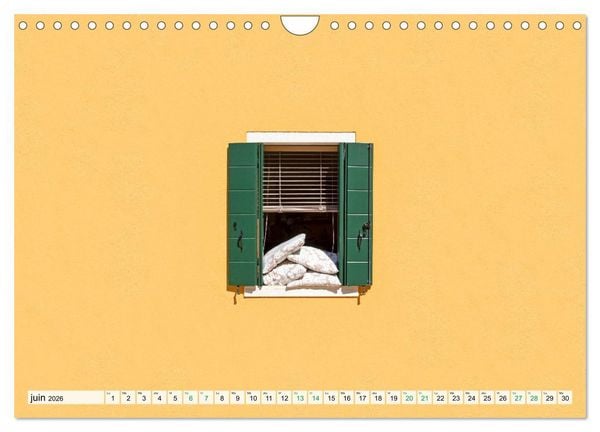 Produktbild: Burano et Minimalisme (Calendrier mural 2026 DIN A4 vertical), CALVENDO calendrier mensuel