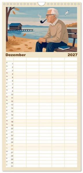 Produktbild: Familienplaner 2027 - Siegfried Lenz mit 5 Spalten (Wandkalender, 21 x 45 cm) CALVENDO