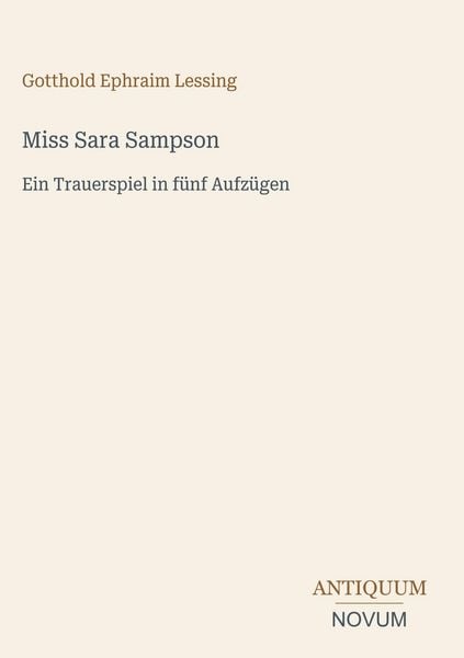 Produktbild: Miss Sara Sampson