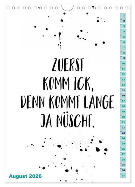 Produktbild: BERLINERISCH Lustige Spr&uuml;che (Wandkalender 2026 DIN A4 hoch), CALVENDO Monatskalender
