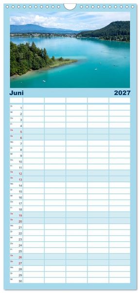 Produktbild: Familienplaner 2027 - Der wundersch&ouml;ne Faaker See in K&auml;rnten mit 5 Spalten (Wandkalender, 21 x 45 cm) CALVENDO