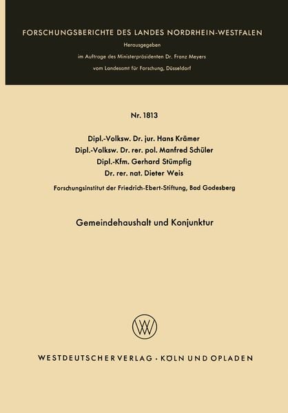 Produktbild: Gemeindehaushalt und Konjunktur