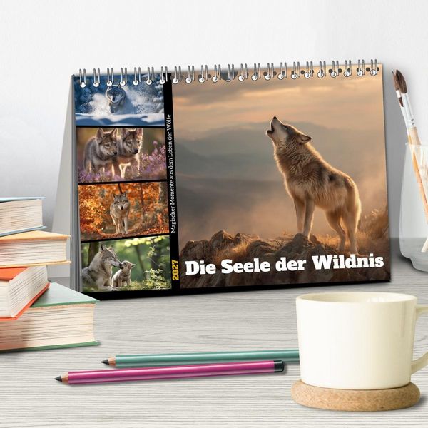 Produktbild: Die Seele der Wildnis (Tischkalender 2027 DIN A5 quer), CALVENDO Monatskalender