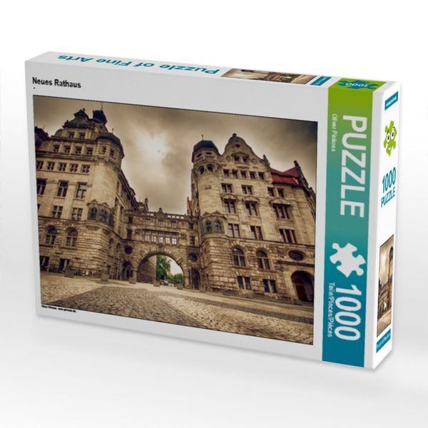 Produktbild: CALVENDO Puzzle Neues Rathaus 1000 Teile Puzzle quer | 1000 Teile Lege-Gr&ouml;&szlig;e 64 &times; 48 cm Foto-Puzzle f&uuml;r gl&uuml;ckliche Stunden