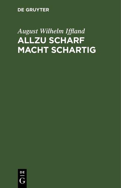 Produktbild: Allzu scharf macht schartig