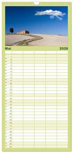 Produktbild: Familienplaner 2026 - Wege durchs neue Jahr mit 5 Spalten (Wandkalender, 21 x 45 cm) CALVENDO