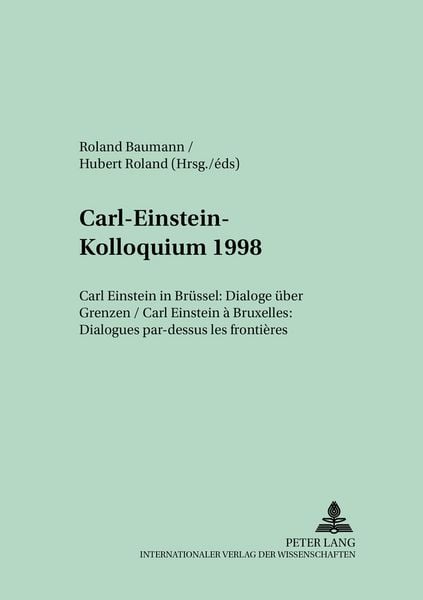 Produktbild: Carl-Einstein-Kolloquium 1998