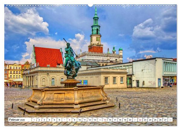 Produktbild: Posen Poznan - Bunte und strahlende Akzente (hochwertiger Premium Wandkalender 2026 DIN A2 quer), Kunstdruck in Hochglanz