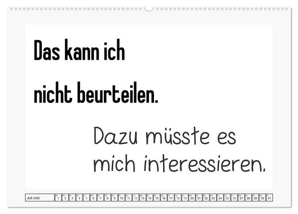 Produktbild: Typo-Kalender f&uuml;r das B&uuml;ro. Sarkasmus und fiese Spr&uuml;che (hochwertiger Premium Wandkalender 2026 DIN A2 quer), Kunstdruck in Hochglanz