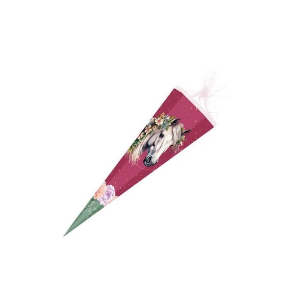 Nestler Schultüte Floral Horse 85cm mit Tüllverschluss