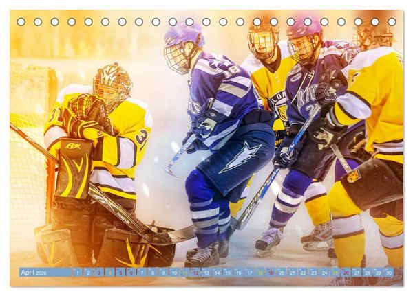 Produktbild: Eishockey - Fight (Tischkalender 2026 DIN A5 quer), CALVENDO Monatskalender