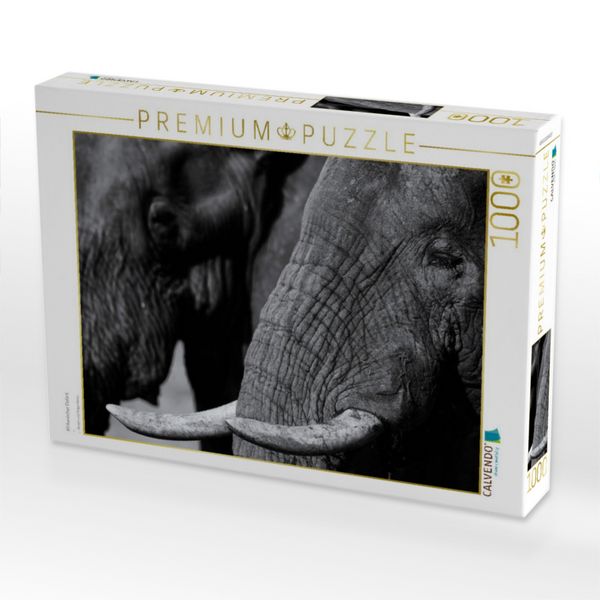 Produktbild: CALVENDO Puzzle Afrikanischer Elefant | 1000 Teile Lege-Gr&ouml;&szlig;e 64x48cm Foto-Puzzle f&uuml;r gl&uuml;ckliche Stunden