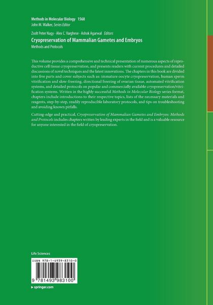 Produktbild: Cryopreservation of Mammalian Gametes and Embryos