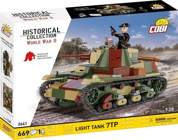 COBI Historical Collection 2661 - Light Tank 7TP, WWII, Bausatz 1:28, 669+1 Klemmbausteine