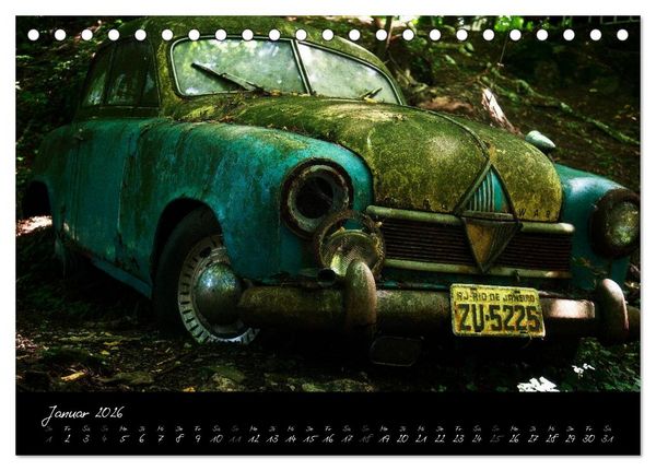 Produktbild: Oldtimer - verlassen verrostet vergessen (Tischkalender 2026 DIN A5 quer), CALVENDO Monatskalender