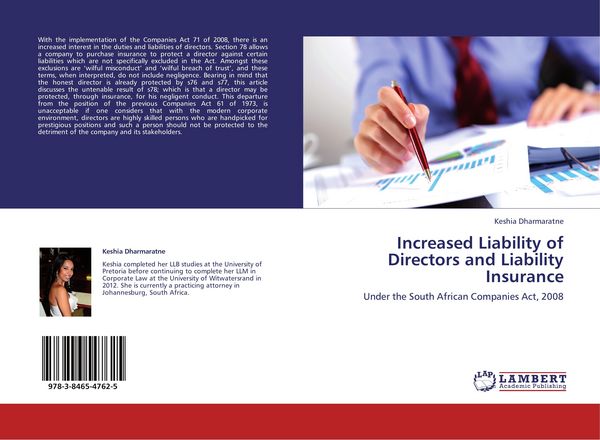 Produktbild: Increased Liability of Directors and Liability Insurance