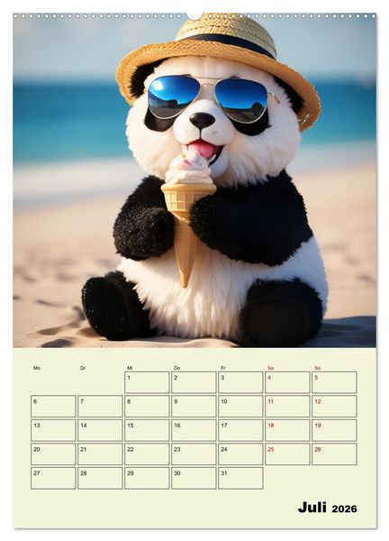 Produktbild: Ein pandastarkes Jahr - Flauschige Pandab&auml;ren zum Verlieben (hochwertiger Premium Wandkalender 2026 DIN A2 hoch), Kunstdruck in Hochglanz