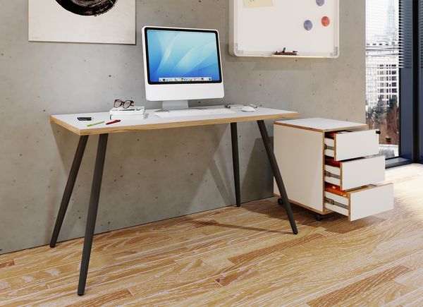 Produktbild: Schreibtisch B&uuml;rotisch Computertisch Salia 110x50