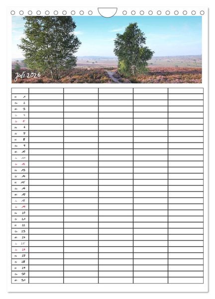 Produktbild: L&uuml;neburger Heide - Faszinierend sch&ouml;n (Wandkalender 2026 DIN A4 hoch), CALVENDO Monatskalender