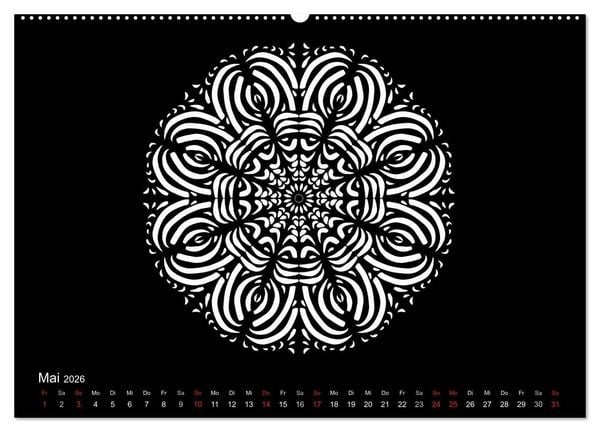 Produktbild: Entspannung und Ruhe durch Mandalas (hochwertiger Premium Wandkalender 2026 DIN A2 quer), Kunstdruck in Hochglanz