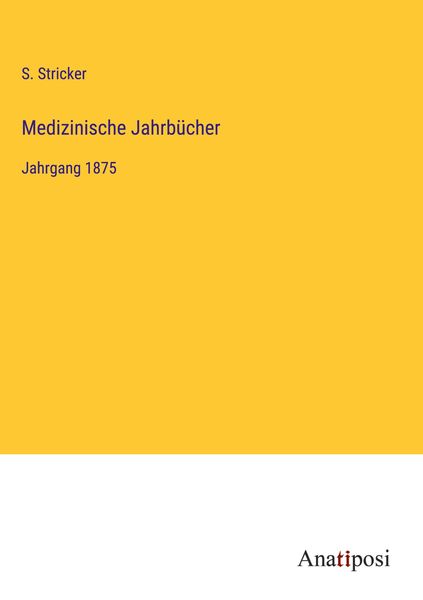 Produktbild: Medizinische Jahrb&uuml;cher