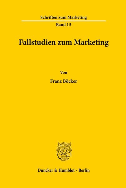 Produktbild: Fallstudien zum Marketing.