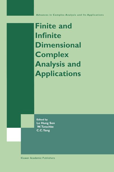 Produktbild: Finite or Infinite Dimensional Complex Analysis and Applications