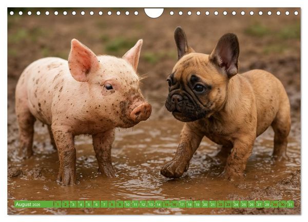Produktbild: Muddi Buddies &ndash; Freundschaft im Matsch (Wandkalender 2026 DIN A4 quer), CALVENDO Monatskalender