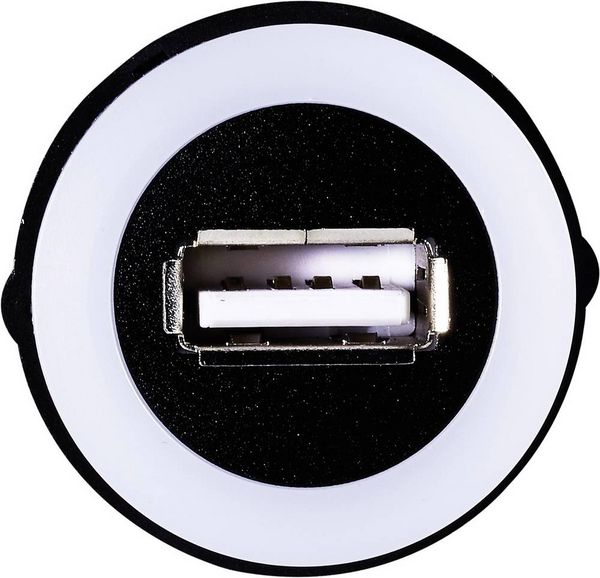 Produktbild: TRU Components USB-05-BK USB-Einbaubuchse 2.0 Buchse, Einbau, Stecker USB-Buchse Typ A, beleuchtet auf USB-Stecker Typ A mit 60cm