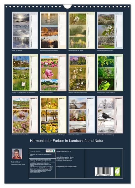 Produktbild: Harmonie der Farben in Landschaft und Natur (Wandkalender 2026 DIN A3 hoch), CALVENDO Monatskalender